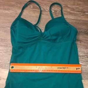 Athleta teal tankini top sz small